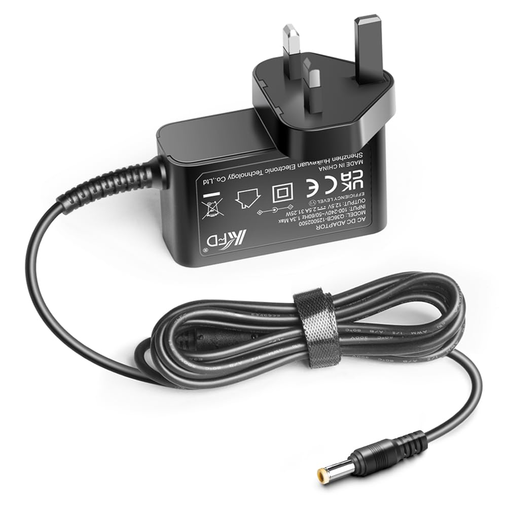 KFD 12.5V AC DC Power Supply for SONY SRS-X5 SRS-D5 SRS-Z100 SRS-ZTV25 Sony SRS-BTX300 SRSBTX300 Portable Wireless Speaker Charger SONY Video Camera EVI-HD1 EVI-HD3V EVI-HD7V BRC-Z700 UK Plug Adapter
