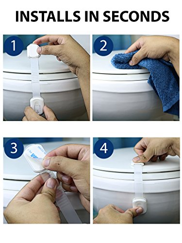 image for Wappa Baby Child Locks for Toilet (Pack Of 3) - Child Proofing Toilet 