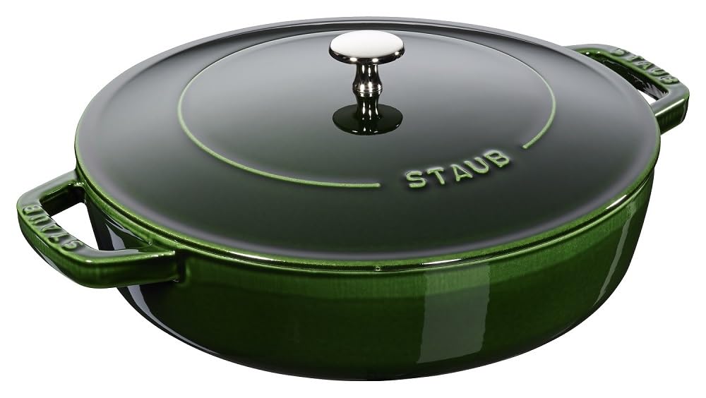 Staub 40511 479/0 Basil with Chistera Cast Iron Oval Casserole, 24 cm