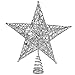 Ornativity Silver Star Tree Topper - Christmas Silver Glitter Sparkle Star Ornament Holiday Decor Top Toppers Xmas Decoration 9