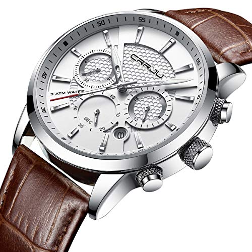 2018 Brand New Men's Sport Leather Strap Wrist Watch with Chronograph and Date Function