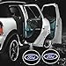 Soondar 2 x Wireless No Drill Type Led Laser Door Shadow Light Welcome Projector Light Led Car Door Logo Ford Ghost Shadow Emblems (Ford) - No Drilling Required