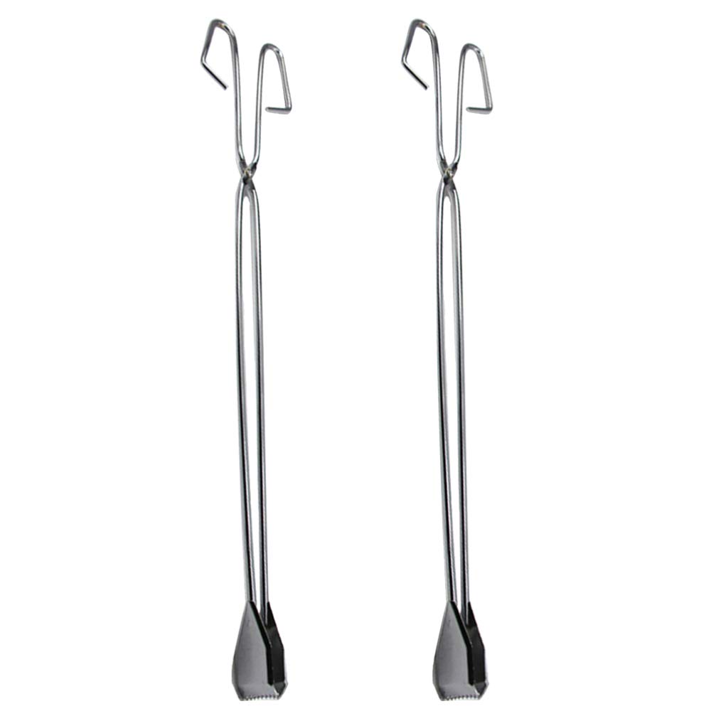 Yardwe 2PCS 60cm Stainless Steel Kitchen Tongs Scissor Garbage Clip Clamp Portable Pick Up Tool for Cooking BBQ Barbecue Grilling Tong