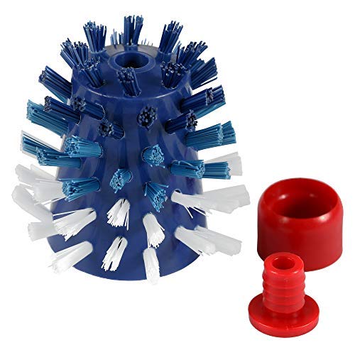 Poolâ€™N Brush Rotating Sweep Hose Tail Scrubber, No Spray Pool Brush Equipment