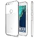 XDesign Google Pixel XL Case, [XClear] Protective Clear Bumper for Google Pixel (2016) [Scratch Resistant] Integrated Shock-Absorbing Bumper Cover Hard Back Panel - [All Clear]
