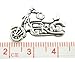 HOUSWEETY 30Pcs Silver Tone Motorcycle Charms Pendants 24x14mm