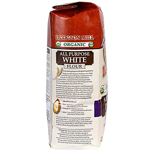 Hodgson Mill Organic All-Purpose White Flour, Unbleached, 2 LB (Pack of