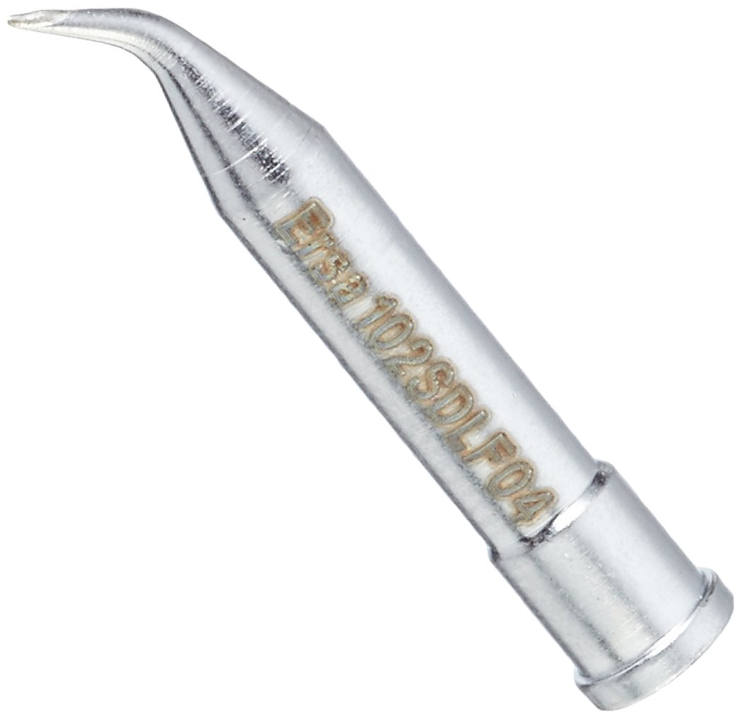 Ersa Ersadur 0102SDLF04 Long-Life Soldering Tip Curved Pencil Tip 0.4 mm Diameter with Ersadur LF Coating