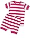 Leveret Shorts Girls Striped 2 Piece Pajama 100% Cotton (Size 2-7 Years)