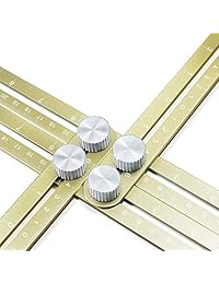 ankace Multi Ángulo regla de medición, Premium aleación de aluminio ULTIMATE 836 angleizer Disposición de plantilla herramienta medición de herramientas para handymen, Constructores, artesanos, diy ers (Golden)