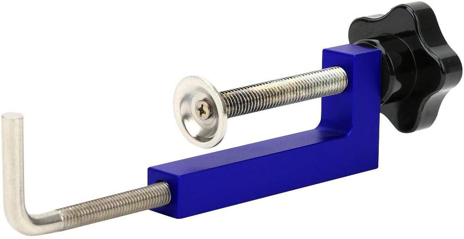 Adjustable G Clamp for Woodworking Hand Operated Fence Clamp (Blue), Blue,red - Image 3