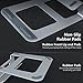 SLYPNOS Laptop Stand, Aluminum Cooling MacBook Stand, Portable Tilted Elevated Laptop Riser with Non-Slip Pads and Front Lip for MacBook Air, MacBook Pro, Laptop & Notebook (Silver-1)