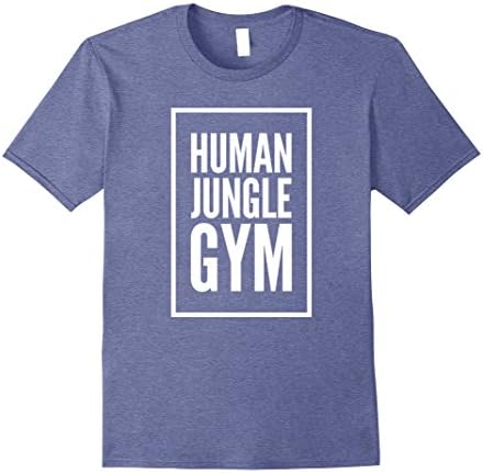 Mens Human Jungle Gym Funny Bold Trending T-Shirt Large Heather Blue