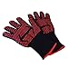 BBQ Grill Gloves, Oven Heat Resistant Gloves Grilling Mitts Set Cooking Gloves with Meat Shredder Claws and Silicone Basting Brush, BBQ Accessories for Baking Barbecue Smoker Kitchen and Outdoor Cook