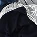 LittleSpring Toddler Girls Long Sleeve Dress Lace Stripe Dress Navy Blue 4T