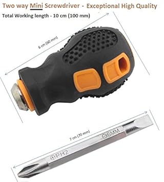 PagKis Two-Way Mini Screw Driver for House Hold Items and Large Electronic/Electric appliances