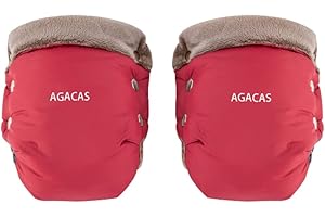 AGACAS Stroller Footmuff - Universal Winter Thicken Bunting Sleeping Bag, Water Repellent Cover, Shearing Blanket, Fits All Pushchair/Pram/Car Seats with Warm Hand Gloves/Warmmuffs