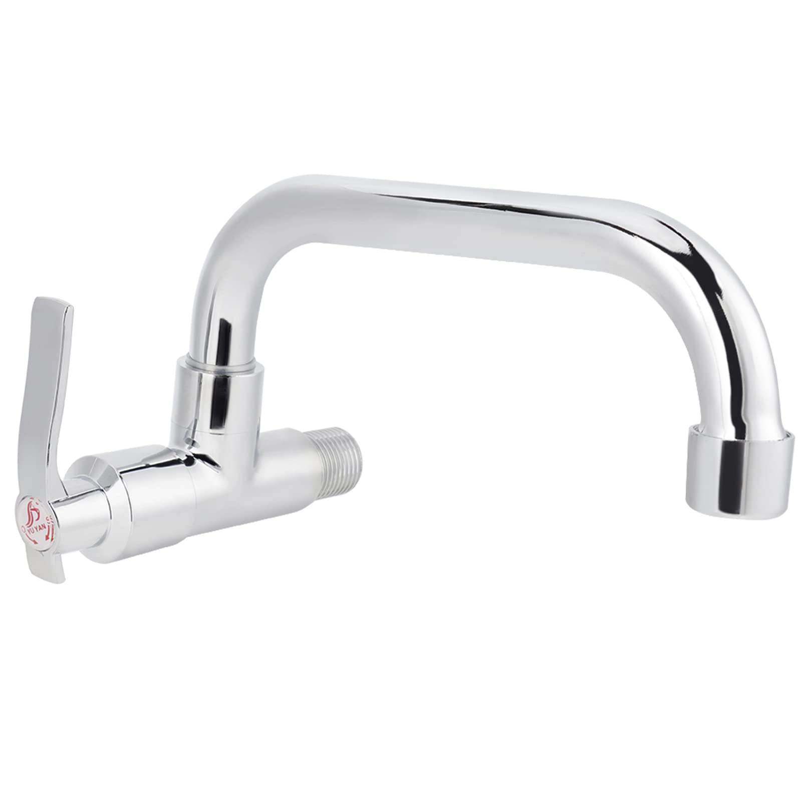 KIKYO Single Cold Water Tap, G1/2in Wall Mounted Sink Water Faucet for Household(LQ-3092 25cm)