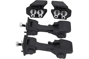 Hood Latch Catch, 2 Set of Lower Hood Latch & Upper Catch Brackets for JK 2007-2016 55395653AF, Black