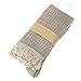 ABC(TM) Women Crochet Lace Trim Cotton Knit Footed Leg Boot Knee High Stocking (Beige)