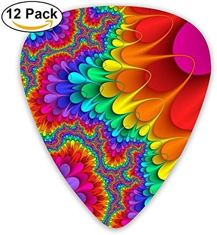 Yenba Tie Dye Gauge Jazz Medium Guitar Picks (12-Pack) Boys Large 0.46/0.71/0.96 Mm Guitar