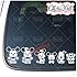 Mickey & Minnie Cutie Family Vehicle Car Truck Decal Stickers [WHITE ONLY]