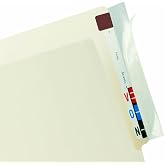 Tabbies 68386 100 Count 8 x 2 Inch Clear Wrap-Around End Tab Protectors | Peel-And-Apply Coverage Reduces Cracking, Splitting And Shelf Wear While Keeping Existing Folder Identification Visible