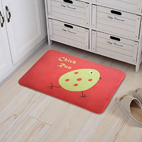 Sweetsky Cartoon London England Chick Run Living Room Bedroom Sleeping Room Couch Sofa Non-Slip Slide-Proof Doormats Rugs Carpets Cushion 40x60cm/15.74x23.62"