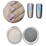 PrettyDiva 1 Jar Top Pure Holographic Powder Rainbow Chrome Nails Powder Manicure Pigment