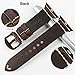 MAIKES Compatible with Apple Watch Strap 42mm 38mm 40mm 44mm 4 Colors Oil Wax Leather Watch Band Replacement for iWatch Apple Watch Series 4/3/2/1 (Band for Apple Watch 44mm, Dark Brown+Black Buckle)