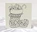 Christmas Stocking Coloring Canvas For Adults, Stretched primed canvas 8 x 8 Inches