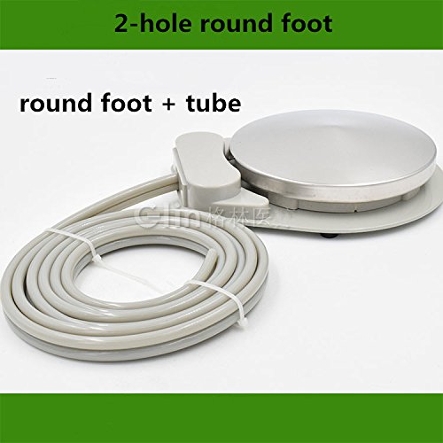 Portal Cool Good Quality 2016 New Dental 2 Holes Foot Control Switch with Tube Pedal Dental Valve Dental Materials Dental Chair Unit: Round Foot with Tube