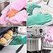 Lorima MG-G Magic Silicone Scrubber, Reusable Brush Heat Resistant Gloves for Cleaning, Dish, Washing The Car, Pet Hair Care, Green …