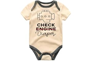 Check Engine Diaper Baby Bodysuit Mechanic Baby Romper Funny Auto Mechanic Bodysuit Unisex Infant Clothing