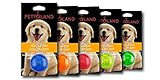 Petto Land Dog Collar Light - Clip - On Safety Dog Collar Light 5 Pack Bundle (Blue + Yellow + Orange + Red + Green) Safety Dog Collar Light Stainless Steel Carabiner Clasp - Battery Included