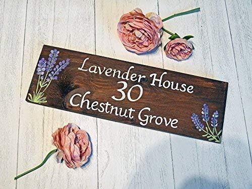 Amazon Com Exterior Lavender House Name Sign Cottage Sign Garden