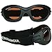 Bikershades Motorcycle Goggles Sunglasses Anti Glare Polarized High Definition Blue Blocking Lens Foam Cushion Adjustable Strap Ski Sky Diving