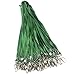 50 Pcs Lanyards Green Lanyard for Id Badges Nylon Lanyard Bulk Clip Swivel Hook for Office Id Badges Key Chains