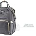 Uigos Baby Diaper Backpack Bag for Women Multi Function Waterproof Water Wipes Gray Travel Bookbag