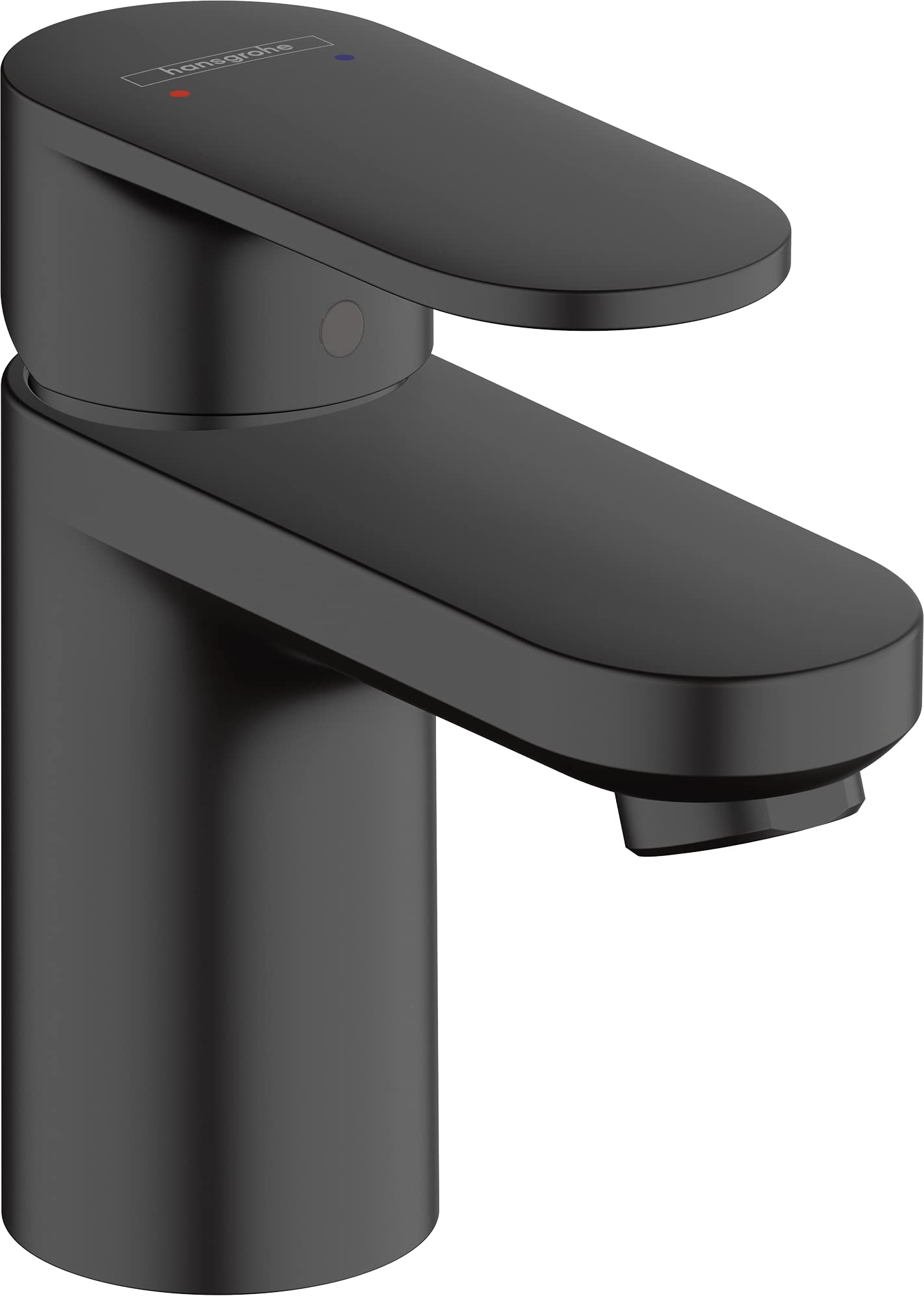 hansgrohe Vernis Blend - bathroom tap without waste, bathroom sink tap with spout height 70 mm, basin mixer tap water-saving (EcoSmart), matt black — image 1