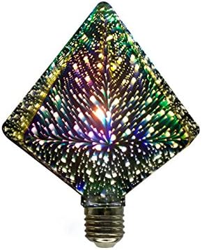 Jshq Aroma Essential Oil Diffuser Waterless Auto Shut-off Creative g115 sharp drill bright color led lights, e27, bar cafes restaurant decoration 3d, (warm white)