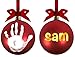 Pearhead Red Ball Babyhandprint Christmas Ornament, First Christmas Decoration