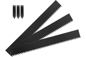 TMEE Landscape Edging Garden Lawn Edging Border 46 inch Strips, 8 inch Depth Hammer in Metal Edging for Landscaping with Clips, Backyard/Lawn/Garden/Playground, 3 Pack