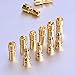 Blulu 30 Pairs Banana Plug Male Female Bullet Connector Replacements for ESC Battery and Motors, Golden (3.5 mm)