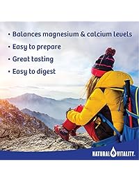 Natural Vitality Calma natural más calcio, magnesio contra el estrés, orgánico, limón, frambuesa,...