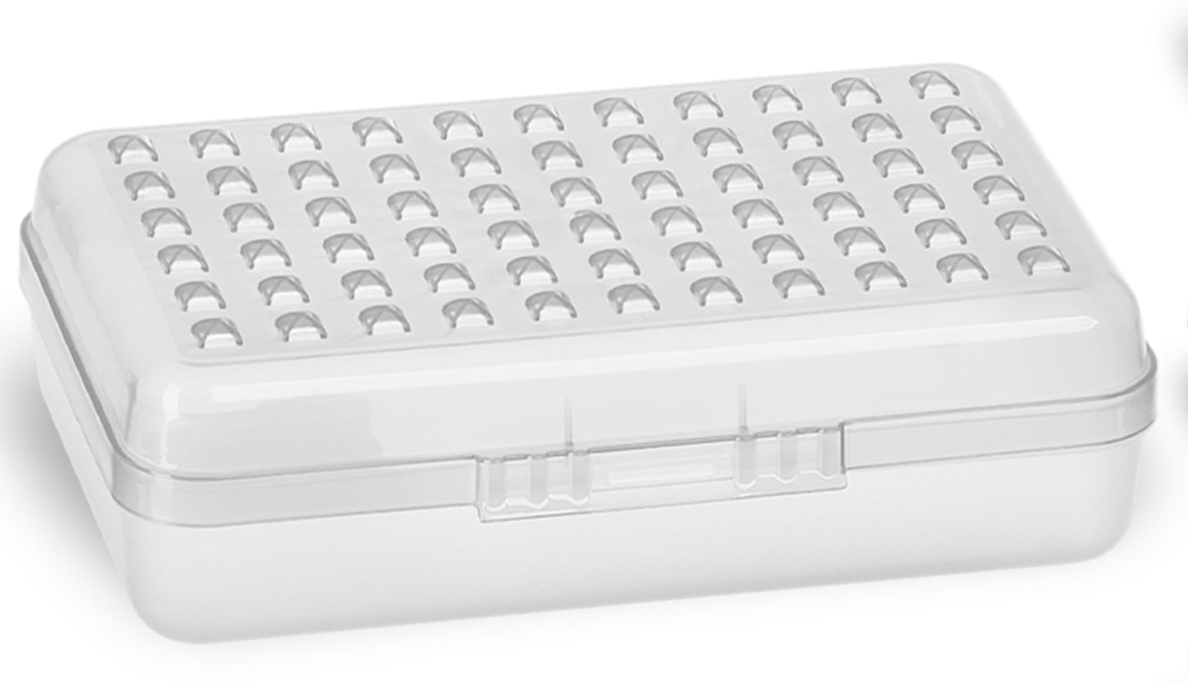 Photo 1 of Enday Pencil Box Grey, Plastic Small Dots Pencil Case, School Storage Utility Supplies Box Organizer with Snap Closure for Kids and Adults Also Available in Pink, Green, Purple, Red, Blue, 1 PK