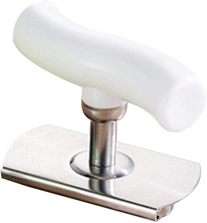 Ouvre-bocal En Acier Inoxydable Avec Poignée Blanche - Pour Couvercles De 2,5 à 10 Cm - Aide Pour Personnes âgées Ou Arthrite - 7