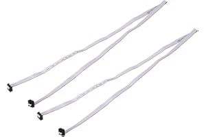 MECCANIXITY 2 Pcs IDC Flat Ribbon Cable, 2.54mm Pitch 10mm Width 100cm Long 8 Pin FC to FC Flat Ribbon Connector Jumper Wire 