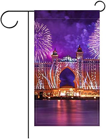 Ant88 Garden Flag Dubai Water Fireworks 12x18 inches(Without Flagpole)