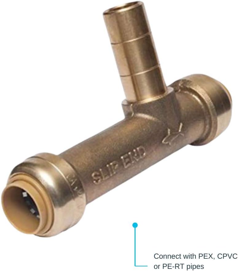 Sharkbite U4482lfa Service Slip Tee Adapter 1 2 Inch X 1 2 Inch X 1 2 Inch Brass Pipe Fittings Amazon Com